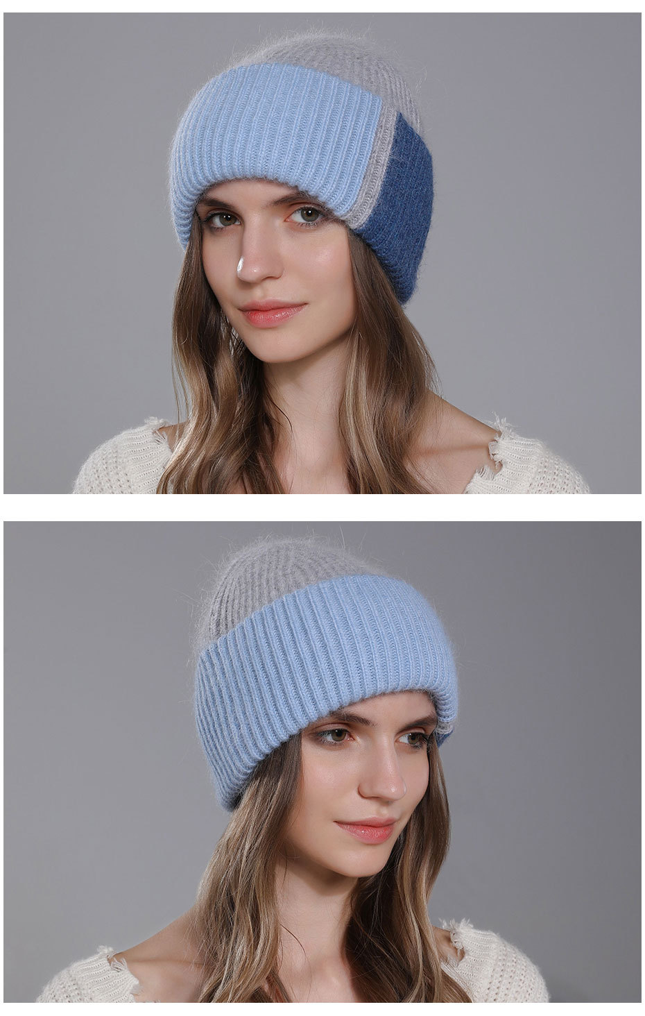 Mujeres Estilo Simple Bloque De Color Aleros Planos Gorro De Lana display picture 1