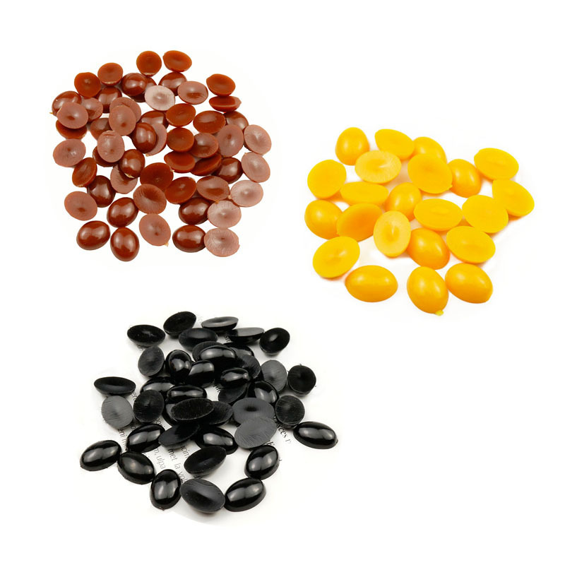 Toys in Stock Wholesale Doll Animal Teddy Bear Doll Oval Semicircle Mushroom Button Button Eye Jewelry
