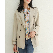 浅美奈气质风衣女2025秋装大衣新款卡其色外套女百搭女装一件代发
