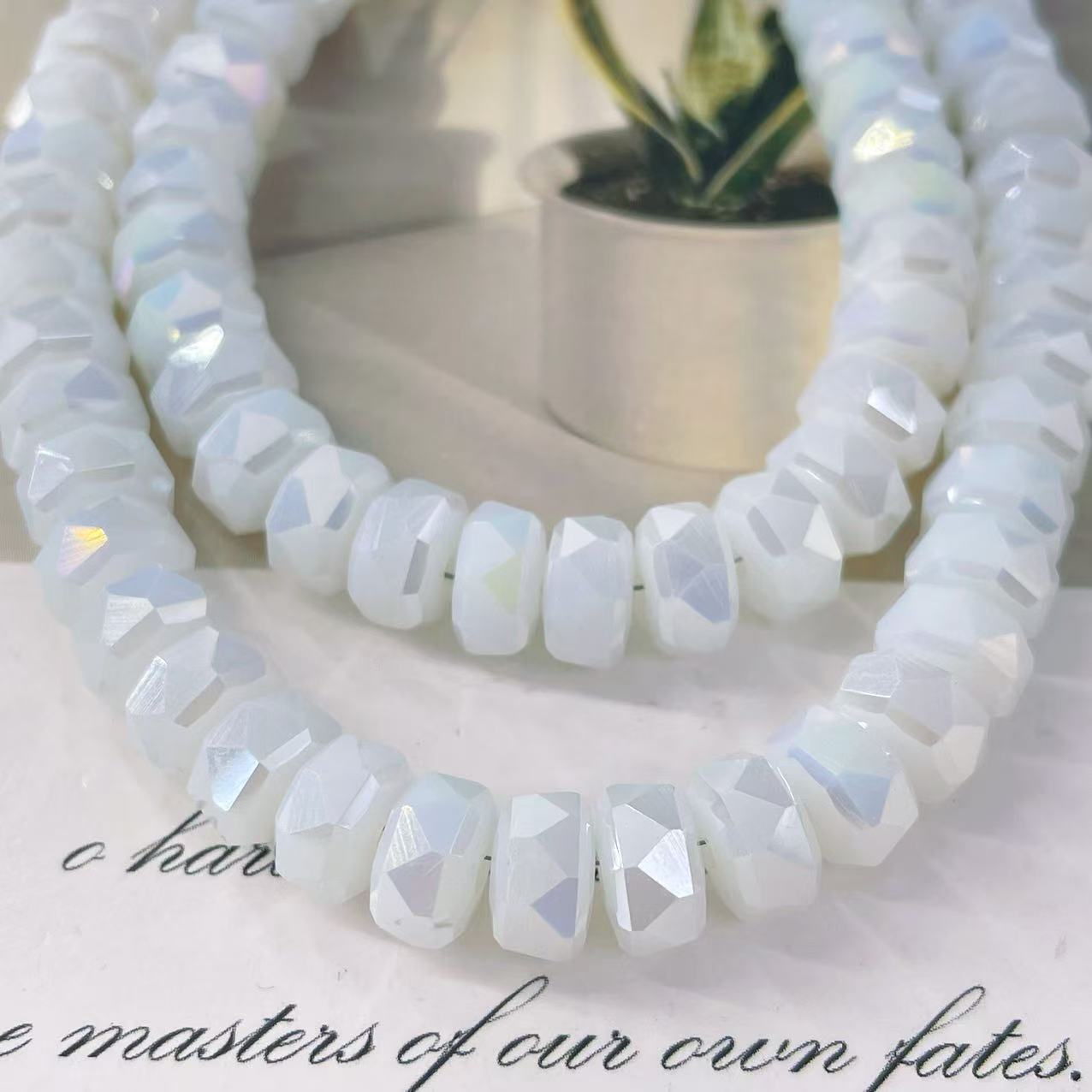 8mm Rainbow Wheel Jingjing Diy Jewelry Este embrión Vidrio Cristal Jewelry Pulsera Collar Moda Jewelry Accesorios dispersos