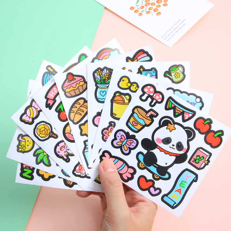 Big belly cup water Cup sticker cute cartoon sticky paper waterproof DIY hand account sticker thermos cup sticker