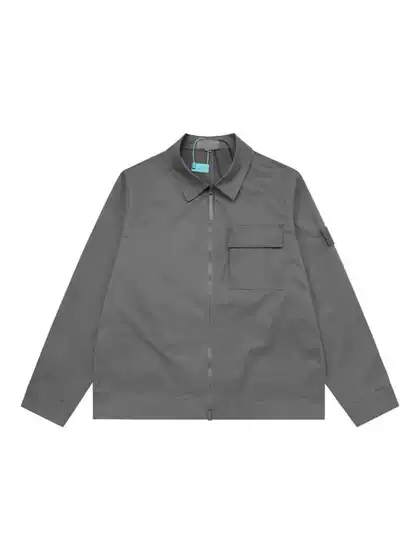 New Autumn Spring Men's Loose Fit Zip-Up Jacket with Collar