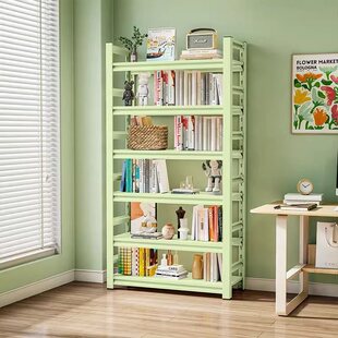 Household Steel Bookshelf Colorful Storage Rack Kidsren's Iron Student Bookcase Multi-Layer Storage Rack Living Room Storage Shelf