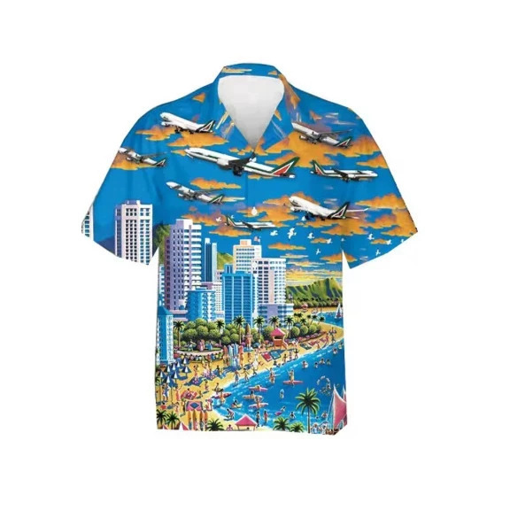 Men's Flat Combat Pattern Shirt 3D Printed Hawaiian Beach Shirt Short Sleeve Top Vintage Clothing Shirt