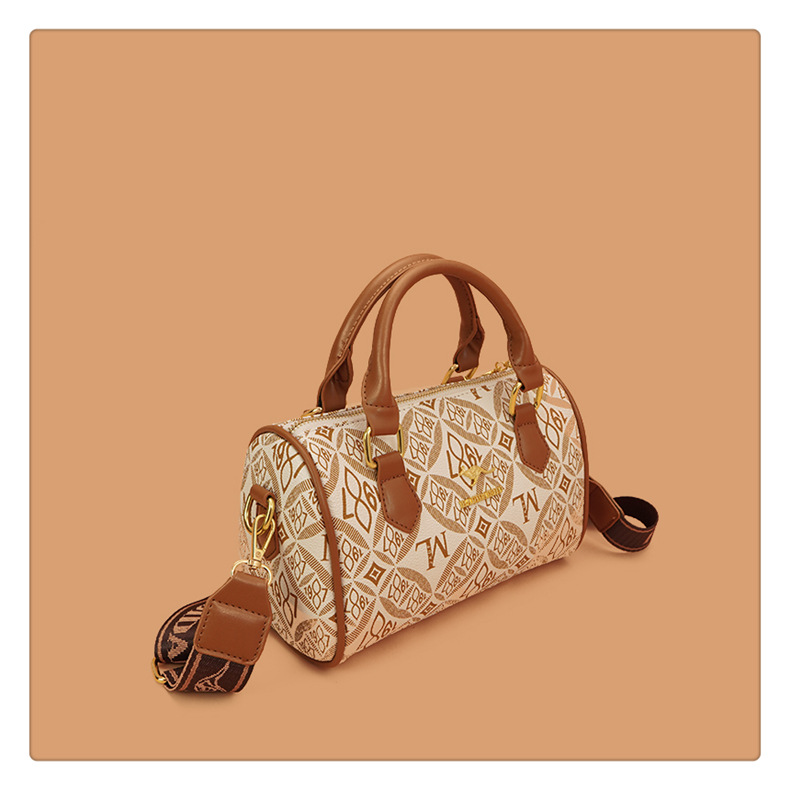 This year's popular cross-border handbag for women is the 2024 new printed letter texture light luxury Boston handbag and single-shoulder bag undefined