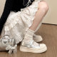 Grape Mom with Invisible Height 6cm Big Head Velcro Platform Small Leather Shoes Round Head Shoes Mary Jane Shoes