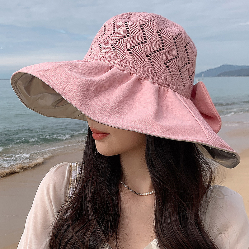 Women's Vintage Style Bow Knot Big Eaves Bucket Hat display picture 5