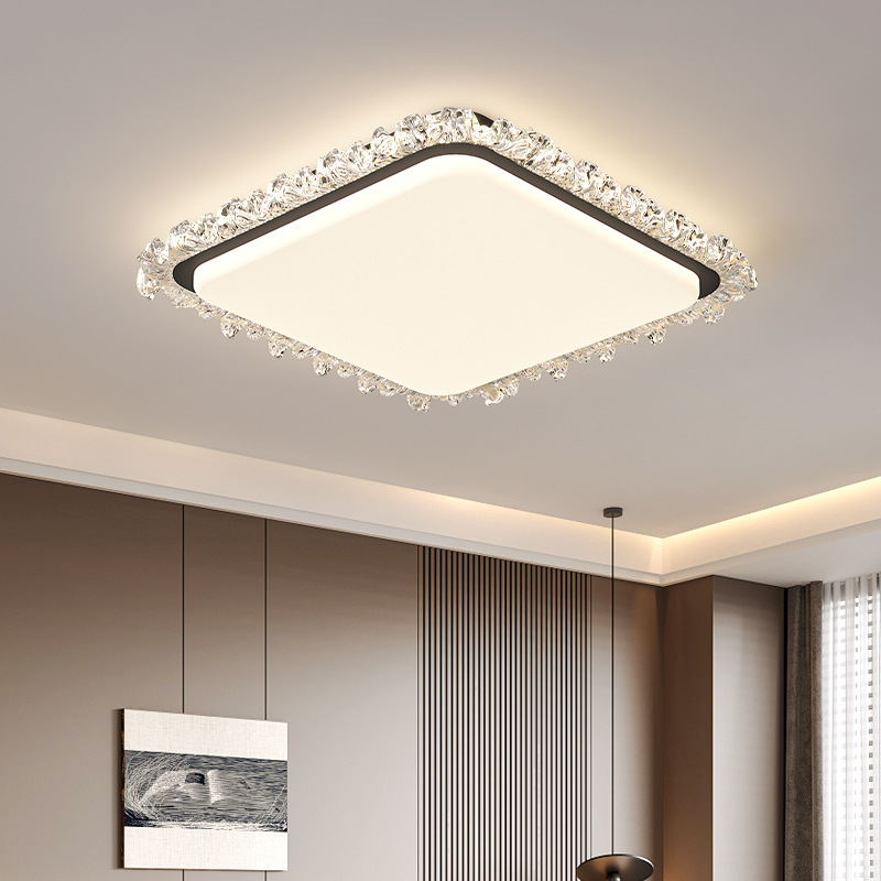 [Selección estricta] Lámpara de techo redonda de lujo minimalista italiana de espectro completo para proteger los ojos de la sala de estudio principal lámpara inteligente Zhongshan