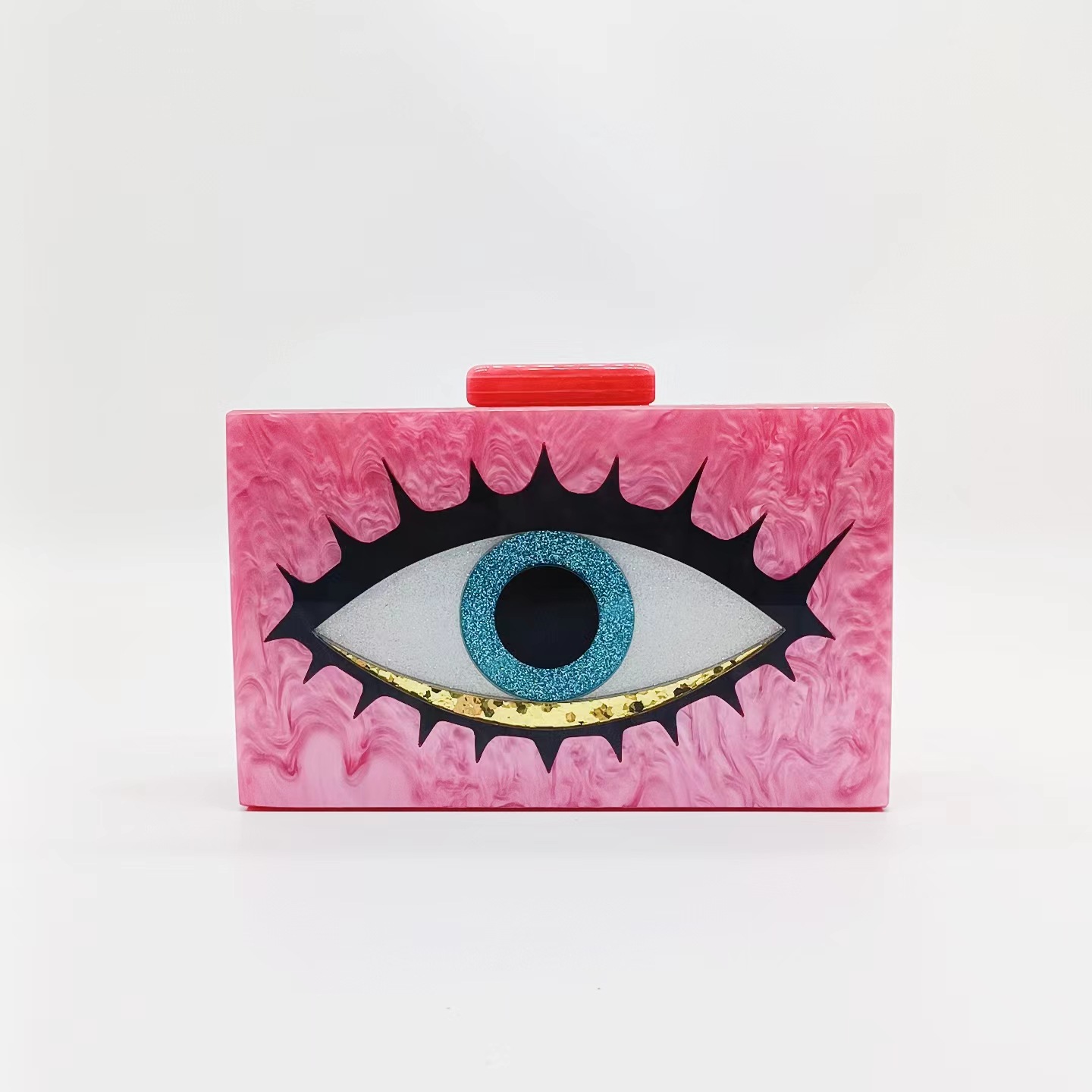 Sac bandoulière léger et luxueux en acrylique avec chaîne et motif serpent, idéal pour les soirées et le quotidien. Pochette/sac à bandoulière avec chaîne._voghion.com