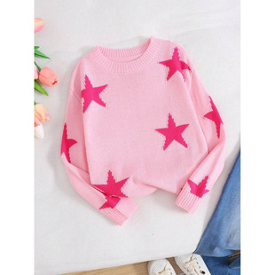 L 58260 Star print knit sweater ���ǈD��ᘿ�ë��