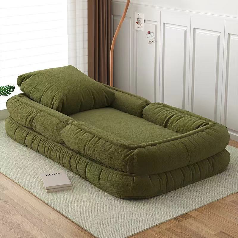 Lazy Sofa Human Dog Bed Room Bedroom Small Single/Double Lazy Chair Foldable Bed for Sleeping