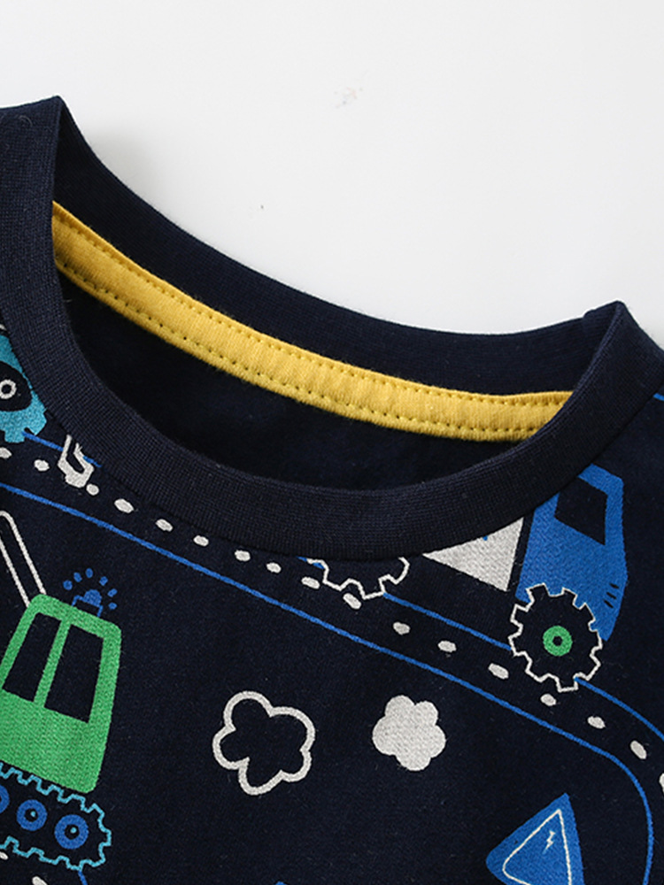 Malwee ropa para niños de verano casual nueva camiseta europea y americana de cuello redondo guapo ropa para niños