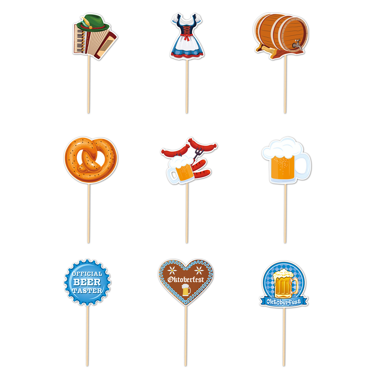 Transfronterizos Oktoberfest Decoración de pastel Plug-in Oktoberfest Dessert Decoración de pastel Plug-in