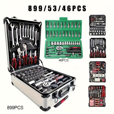 2026新款跨境代发便携式4层手动工具箱899/53/46轮式小型跨境|ms