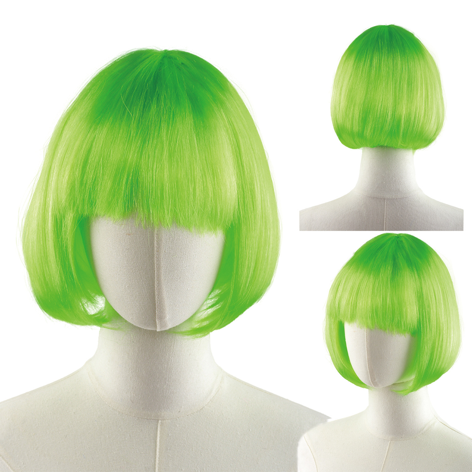 Bar show cosplay pelucas mujeres cabello corto colorido pelo Bobo Halloween anime Bobo al por mayor en stock