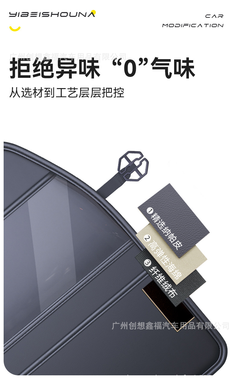 Car rear seat anti-kick pad, leather seat back storage bag, hanging bag, in-car storage, seat back rack, multifunctional