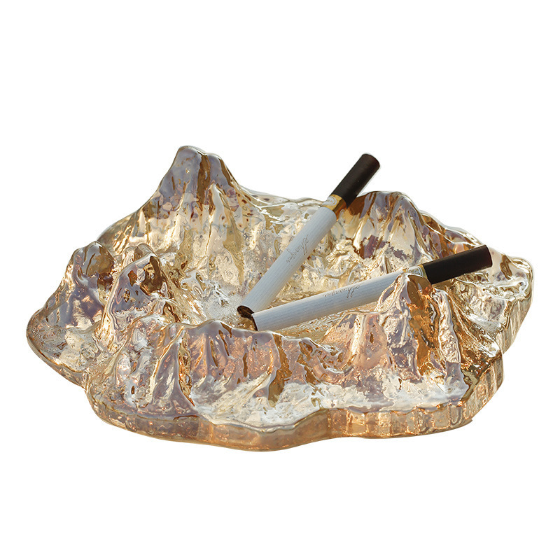 Creative brand glass matte ashtray for office
