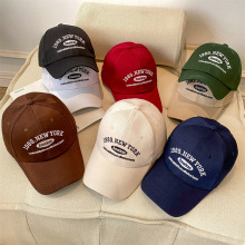新款春夏帽子女字母刺绣棒球帽硬顶韩版时尚1989男士遮阳帽鸭舌帽