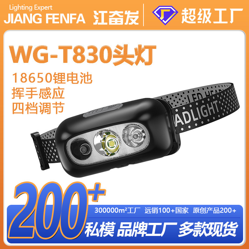 Headlamp with Super Bright Light, Long Battery Life, Rechargeable Head-Mounted Strong Light Sensor Flashlight, Led Night Fishing Light, Long-Lasting Lithium Battery