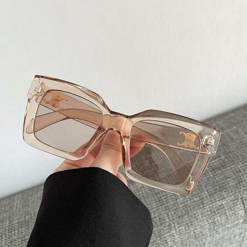 Solid Color Pattern Unisex Gender Casual Fashion Sports Solid Color PC UV400 Protection Square Full Frame Women's Sunglasses