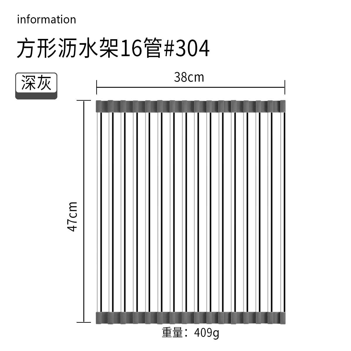 Cocina hogar 304 Escritorio de acero inoxidable integrado plegable tubo cuadrado plato taza obturador fregadero drenaje estante