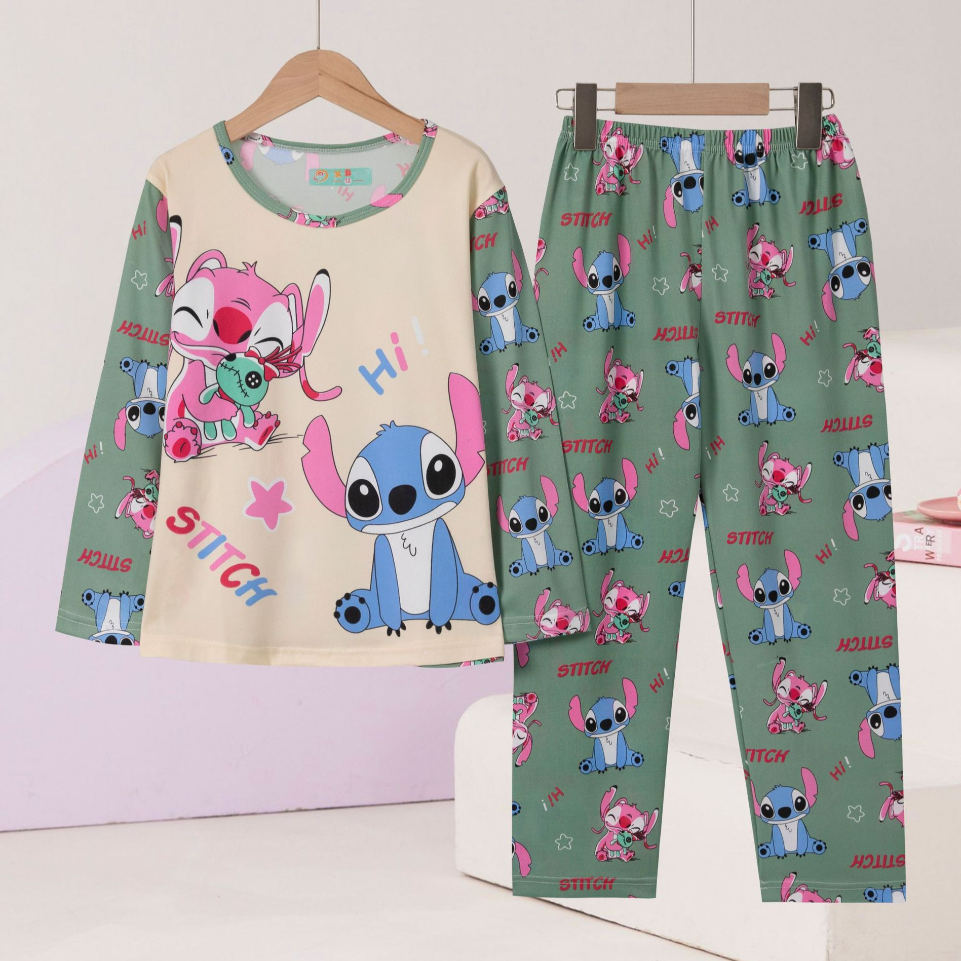 2025 Summer Children's Long-Sleeve Long-Pants Homewear Set Spring and Autumn Underwear Baby Thin Pajamas Sleep Pants Air Conditioning Clothing