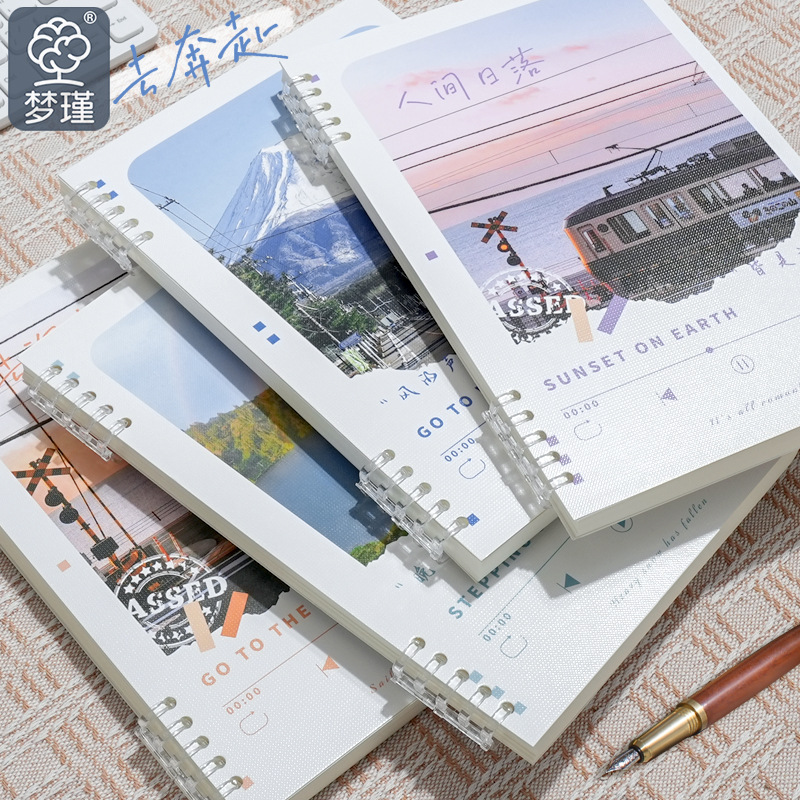 Cubierta de cartón desmontable b5 serie de paisajes bobina para estudiantes universitarios y estudiantes de secundaria examen de ingreso de posgrado engrosado