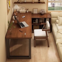 转角书桌书架一体靠墙拐角电脑桌办公桌卧室学生家用学习桌电竞桌