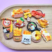 Мультфильм diy смола аксессуары аксессуары, еда, хлеб, омар, крем, клей ручной работы, заколка для волос, чехол для телефона, застежка для обуви