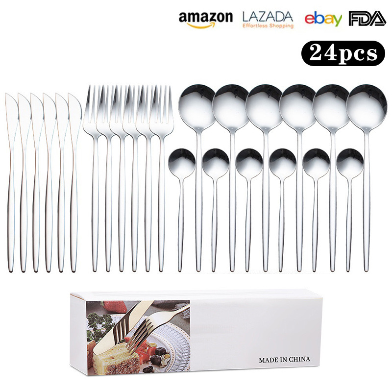 메일 주문 상자 실버 24 피스 세트