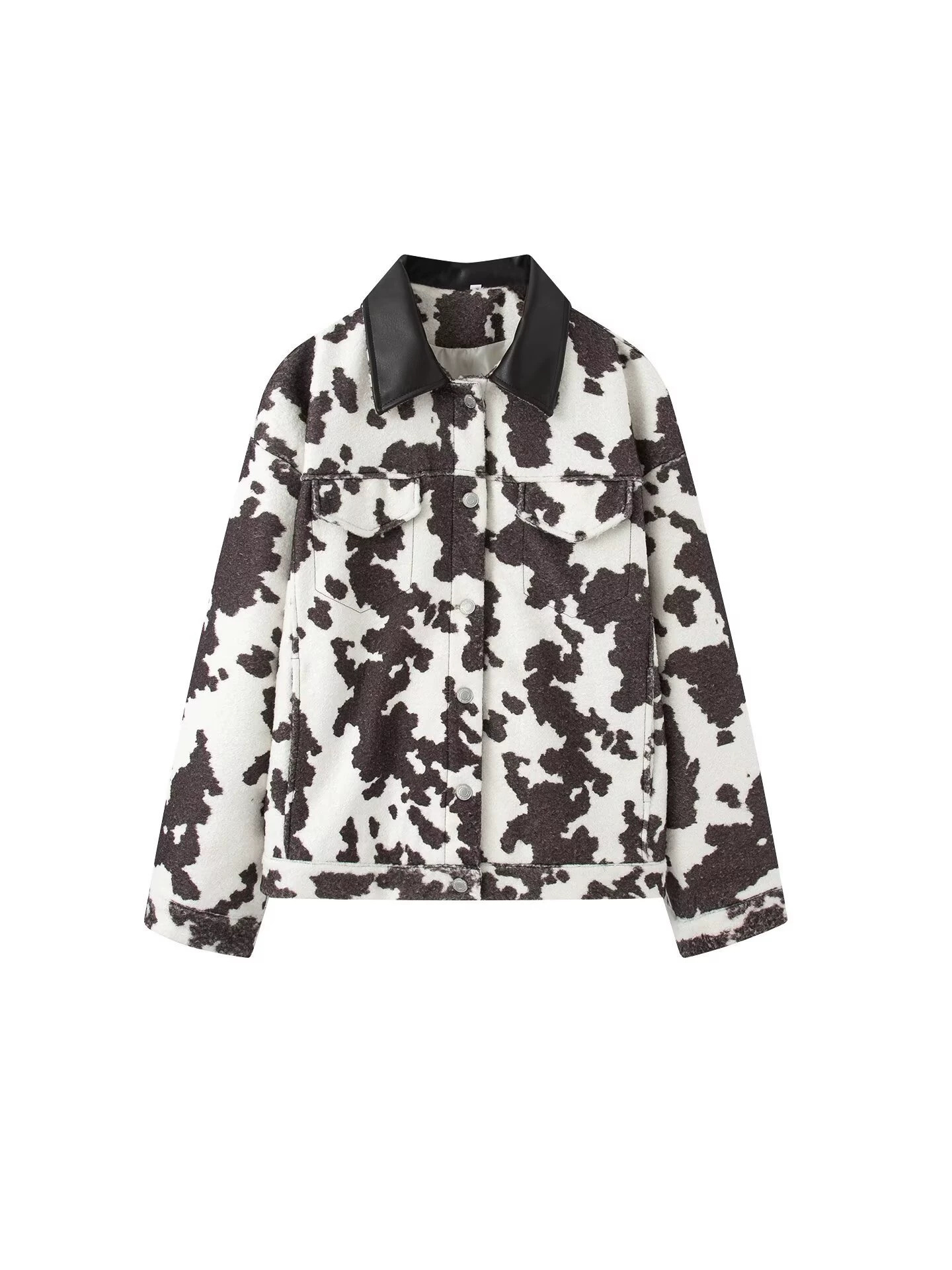 Qadın qısa jaket, süd rəngli naxışlı, saçaqlı, yüngül