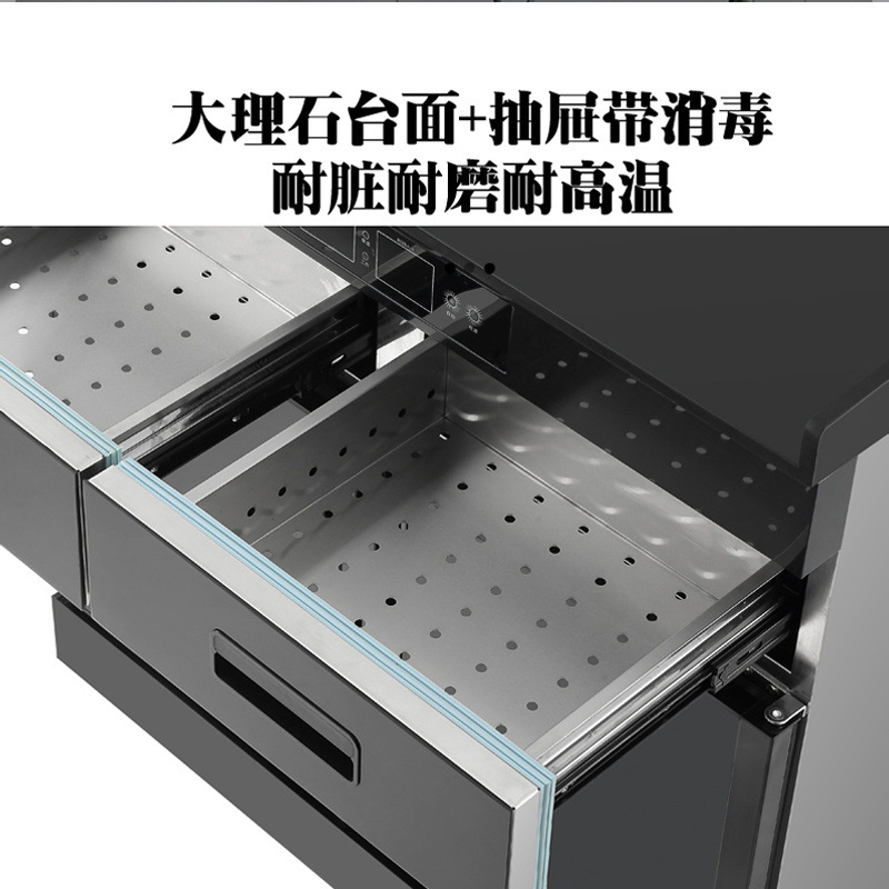 Gabinete de desinfección multifuncional de té, cocina comercial de comidas, gran comedor de comidas, caja doméstica de mármol