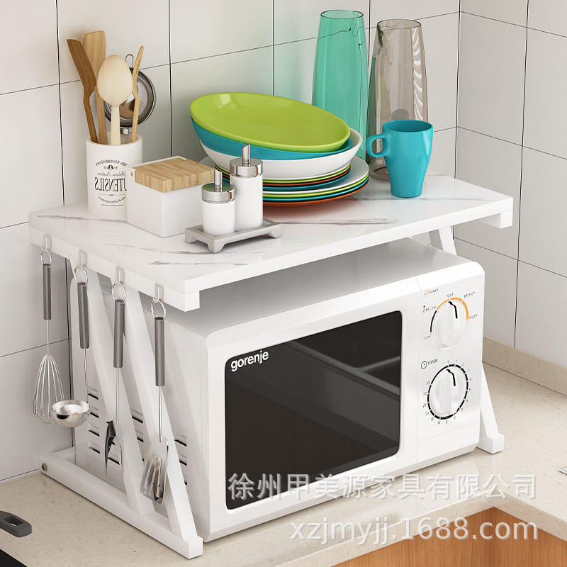 Venta al por mayor estante de almacenamiento de cocina estante de horno de microondas estante de almacenamiento simple de doble capa estante de almacenamiento de 2 capas estante simple de almacenamiento de horno