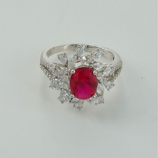 Ring s925 material grade 5A ruby color stone handmade for daily use