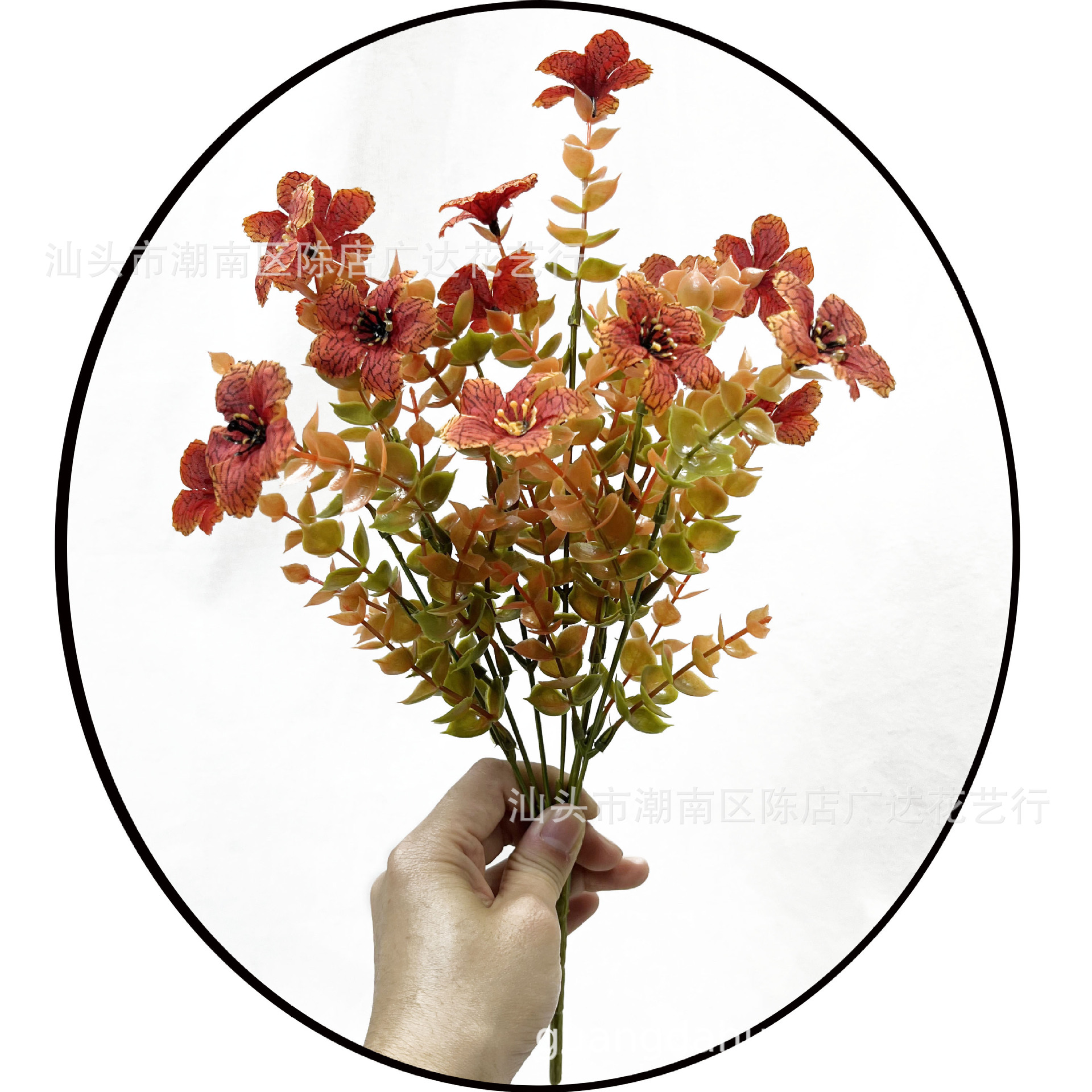 7 cabezas de otoño violeta eucalipto rojo atardecer (oscuro)