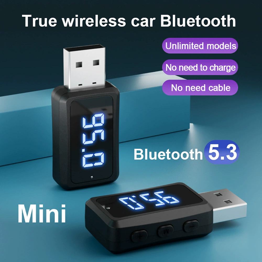 Новый T60 автомобильный Bluetooth 5,3 приемник FM-передатчик Аудио адаптер Беспроводной приемник Bluetooth