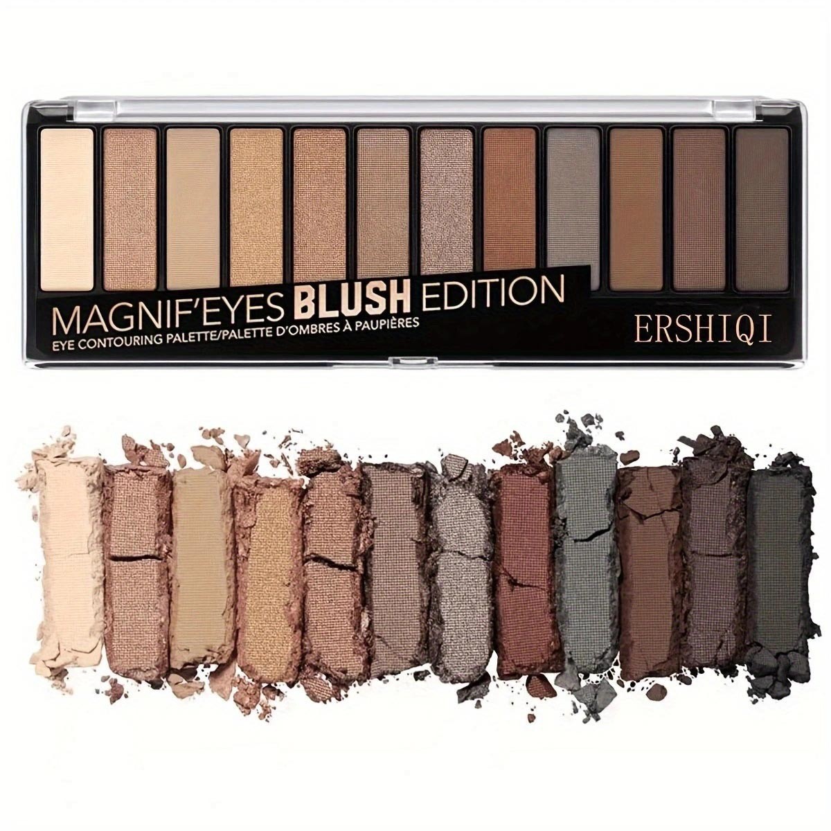 rectangular eyeshadow palette with brush