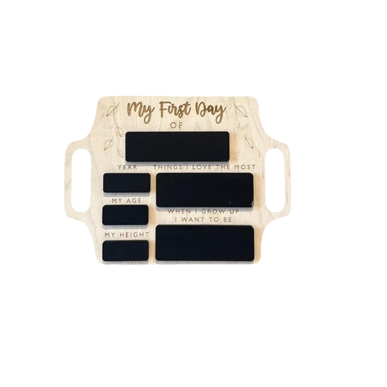 Tablero de mensajes de madera con mango de memoria reutilizable pared de fotos de jardín de infantes nueva educación preescolar transfronteriza