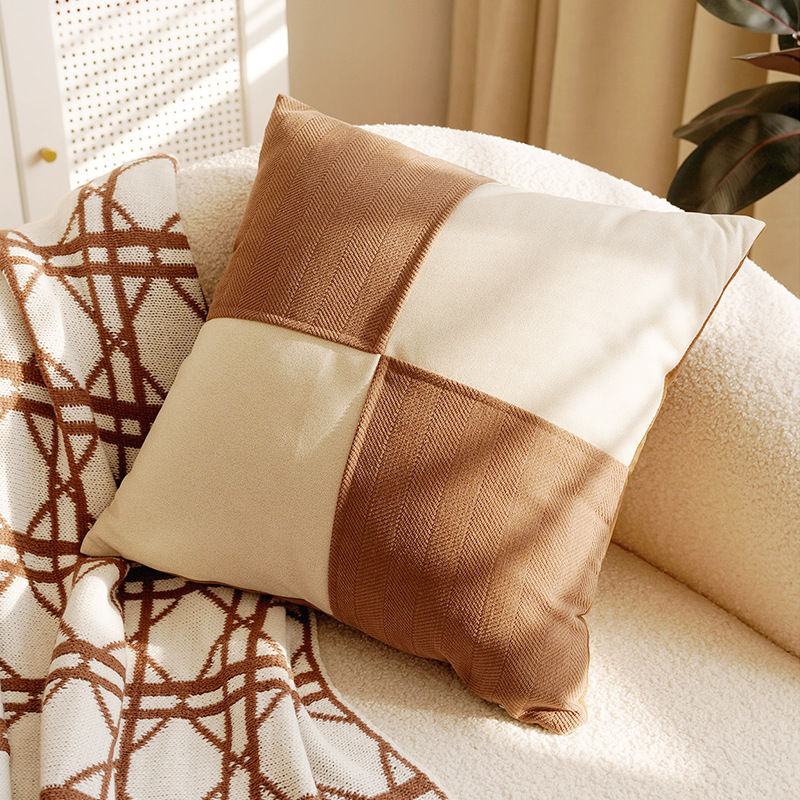 Crema de estilo retro de alta calidad sofá sala de estar almohada cubierta de almohada dormitorio ventana flotante cama almohada cubierta de almohada cojín núcleo