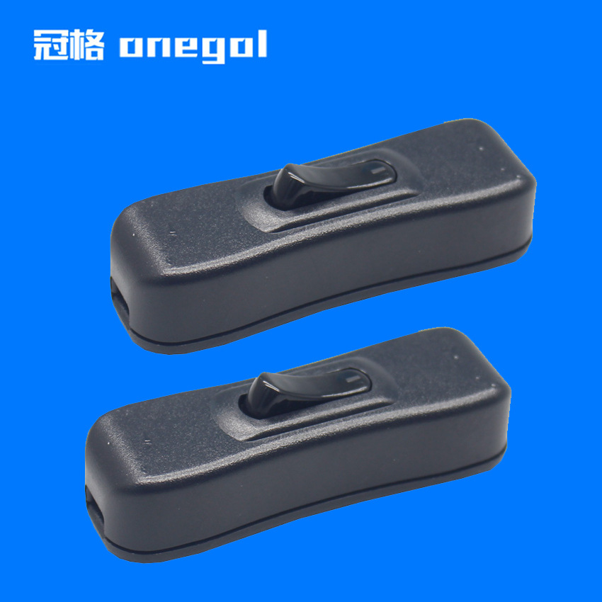 开关304美规透明小孔翘板开关中途软线开关 线上开关白色304M孔开