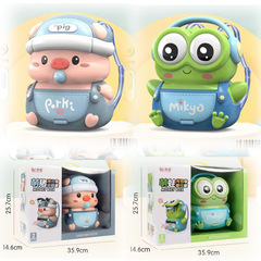Christmas gift cartoon backpack little cute duck piggy bank toy smart password fingerprint sensor money deposit piggy bank