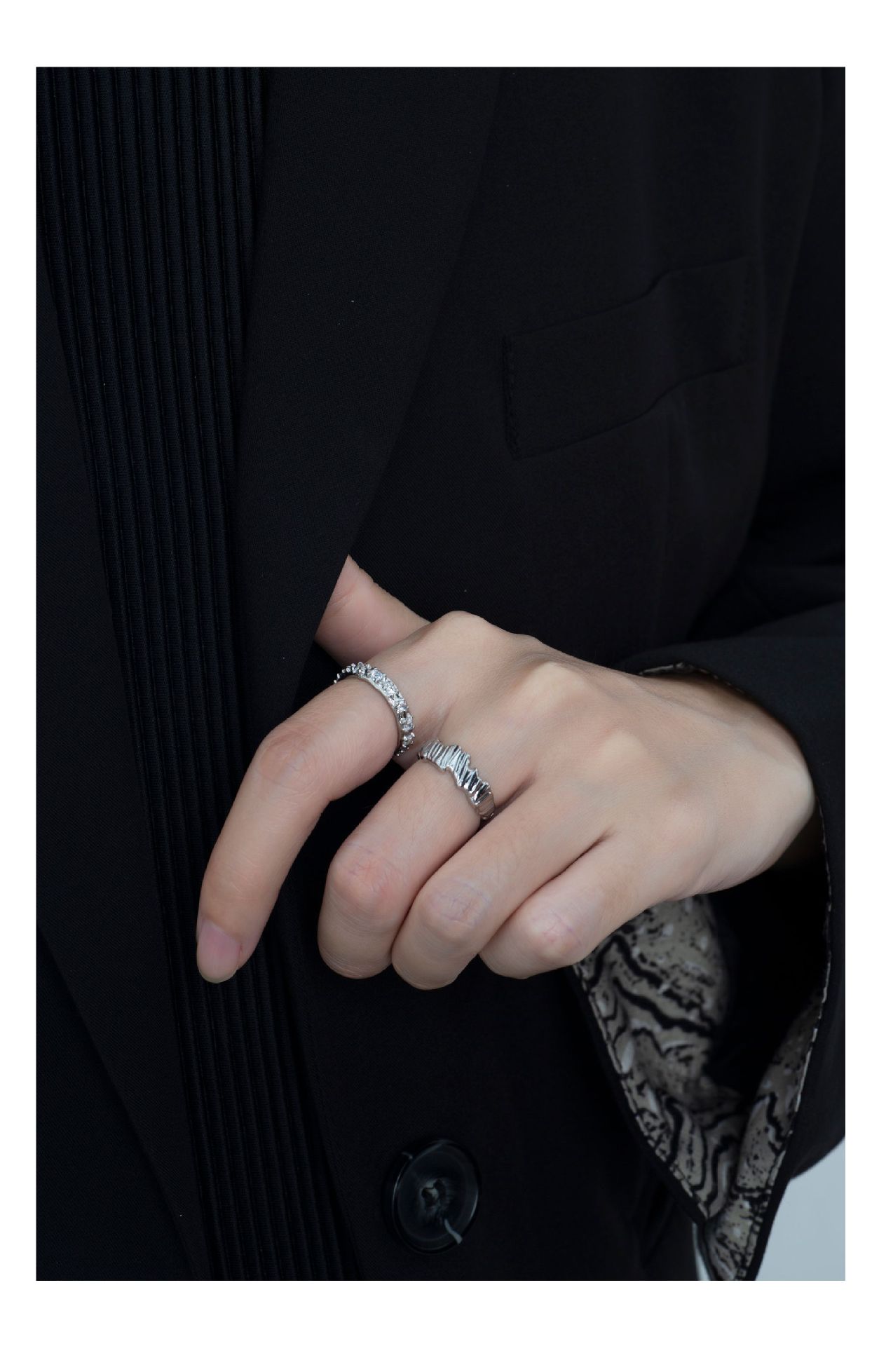 Simple Style Geometric Copper Plating Zircon Open Ring