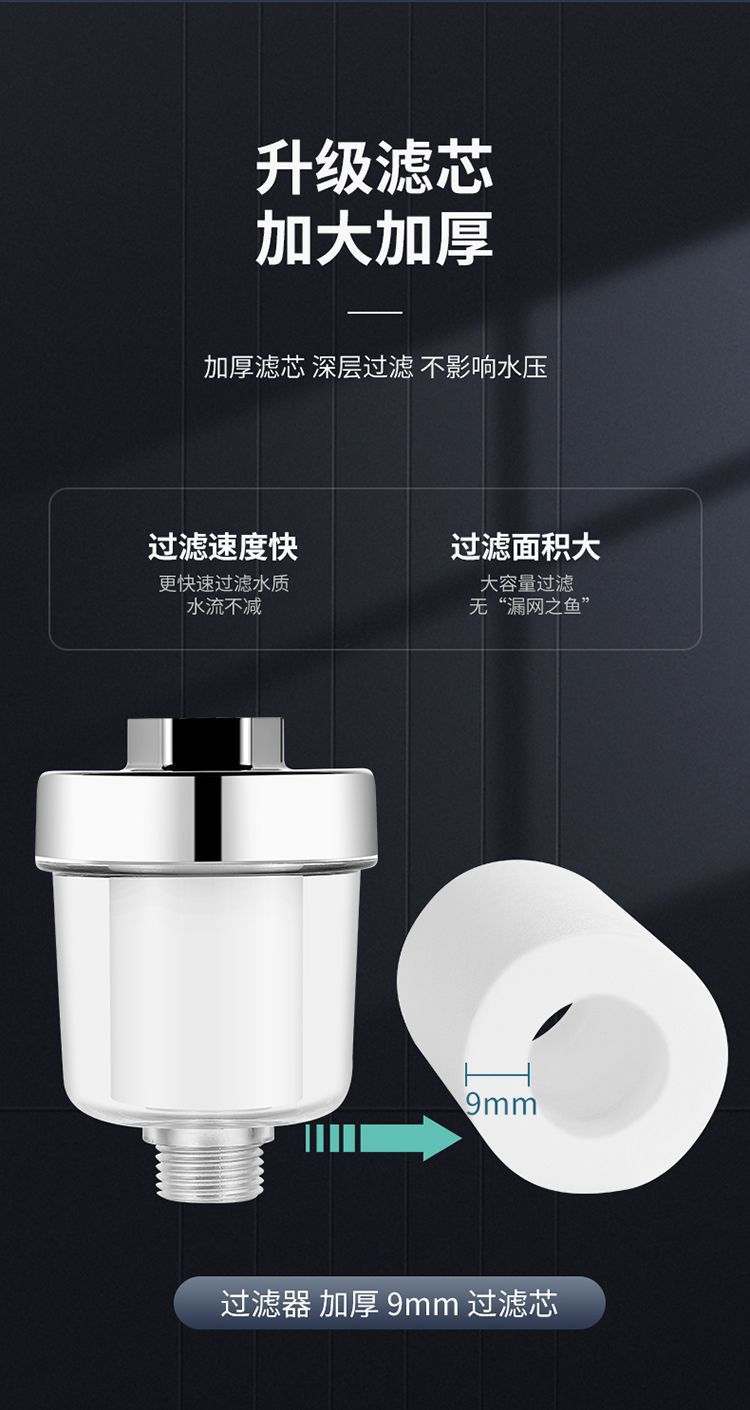 Shower head filter, household shower room water purifier, 5-micron pp cotton filter core, universal for bath filtration and water purification undefined
