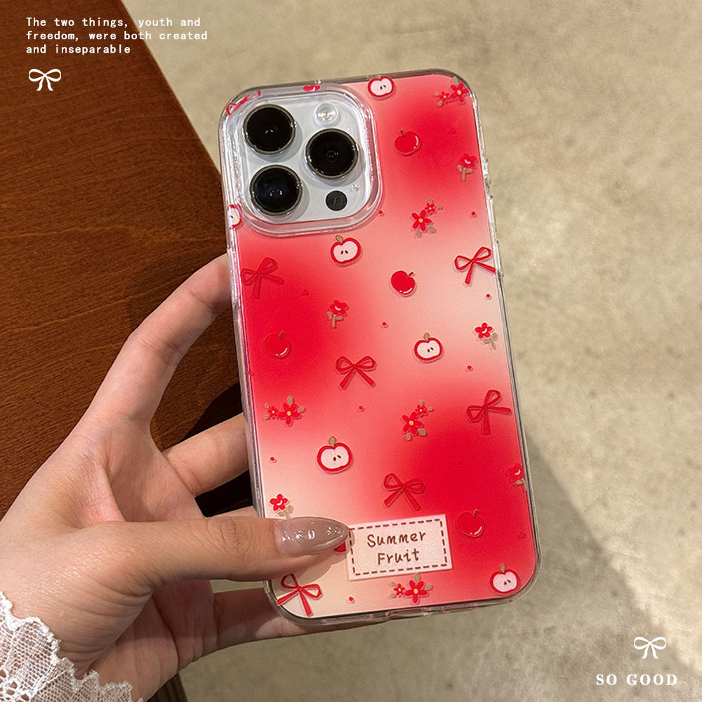 TechGlobe TechGlobe New Bowknot Compatible With 16 Stand Protective IPhone 15 Pro Creative Red IMD Phone Case_voghion.com