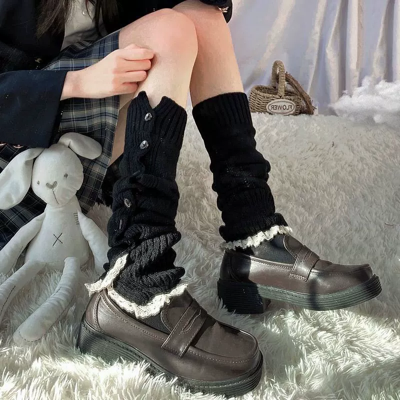 Голени-варежки (Millennium) Y2K Lolita Bow Lace Calf Socks Set, один размер