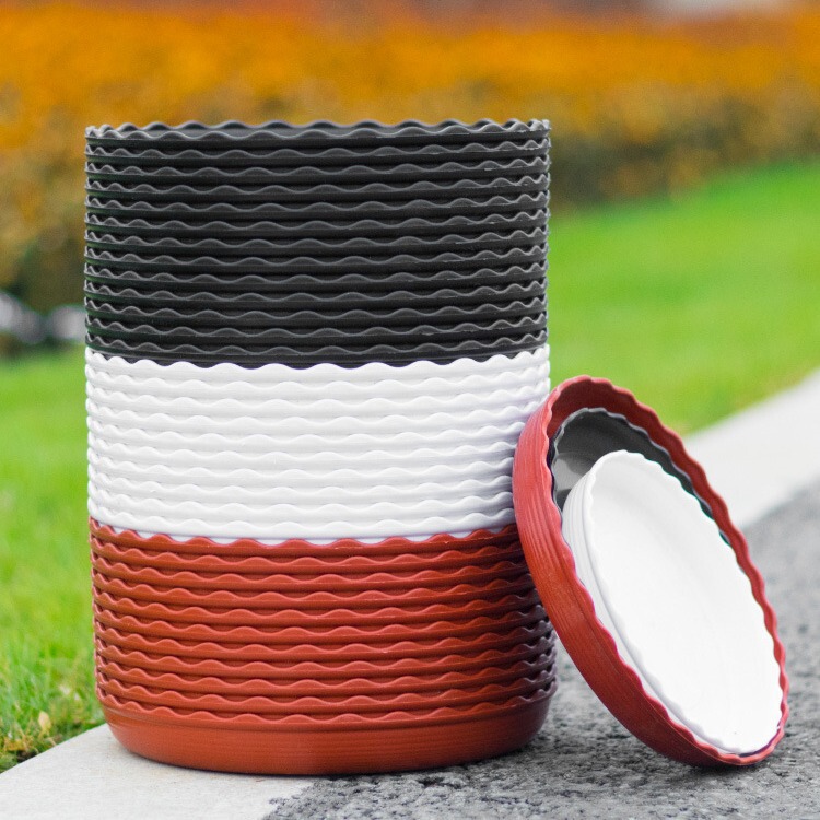Changsheng Direct Selling Thickened Tray Flower Pot Bottom Bracket Green Plant Flower Pot Bottom Seat Cushion Chassis Plastic Tray Round Flower