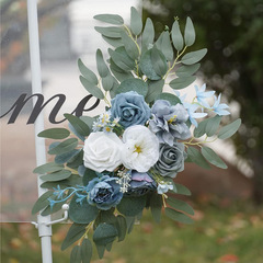 跨境椅背花婚慶仿真花2024新款花束餐桌裝飾家居擺件假花攝影拍攝