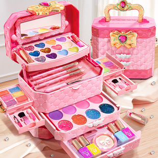 Music Children's Cosmetics Suitcase Toy Set Little Girl Birthday Gift Little Princess Makeup Box Nail Polish