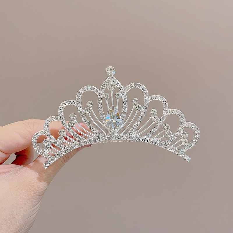 Niños diamante de perla corona cabello para mujeres 2025 nuevo pein exquisito princesa rendimiento de cumpleaños pein adornamiento