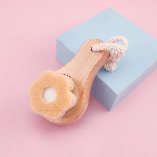 New facial cleansing brush Plum concave face wash brush Deep cleansing soft fiber hair racket-shaped face wash tool